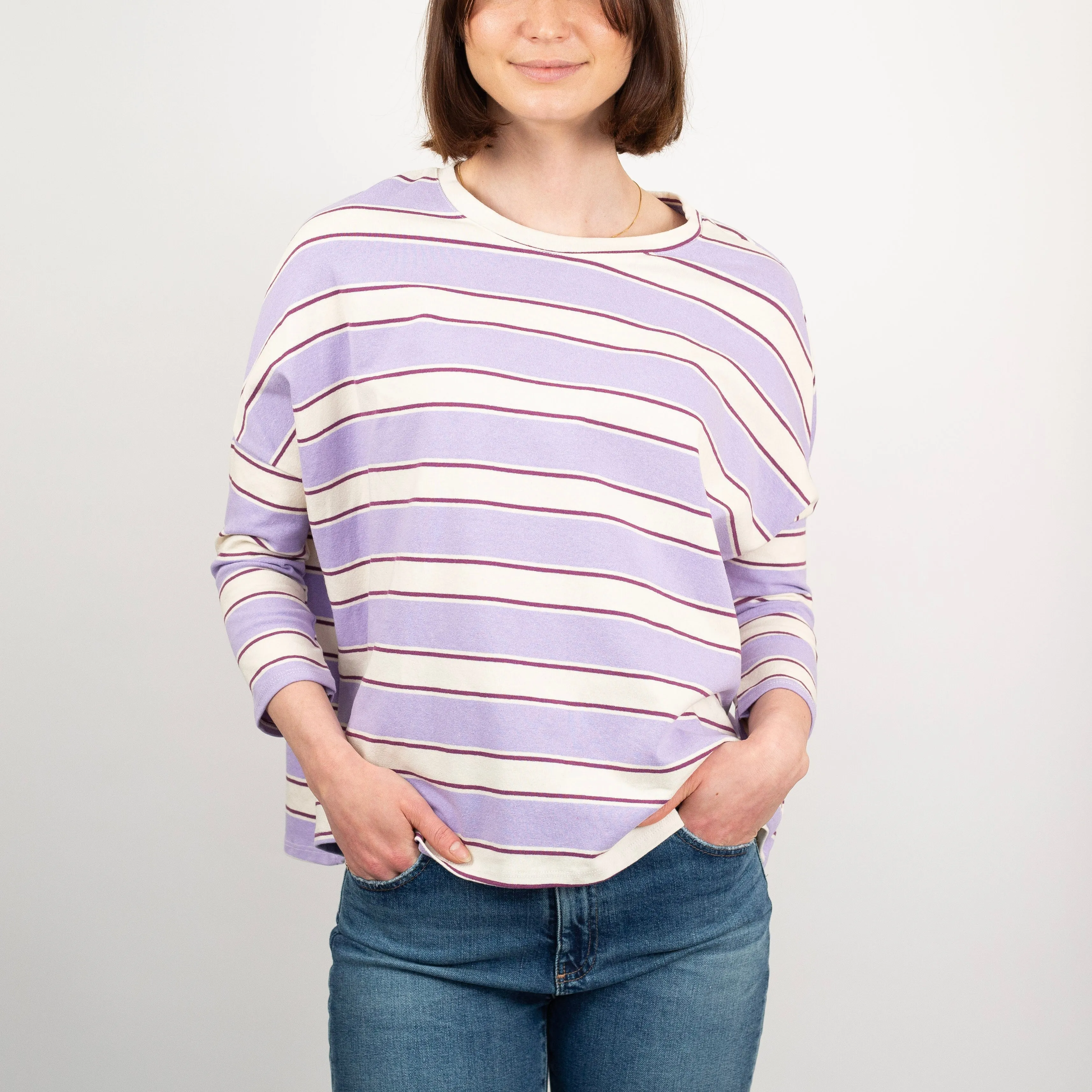 Striped 3/4 Sleeve Top