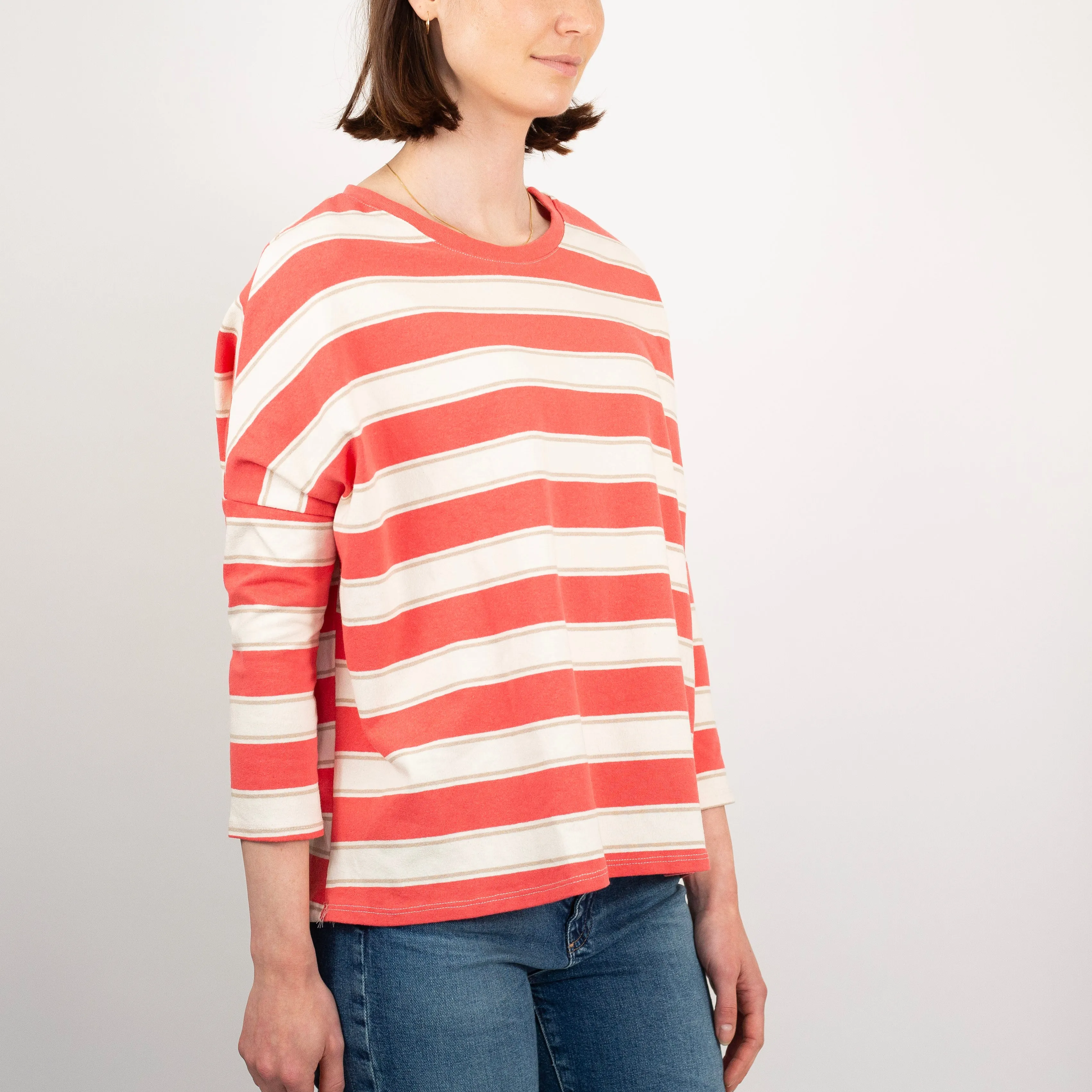 Striped 3/4 Sleeve Top
