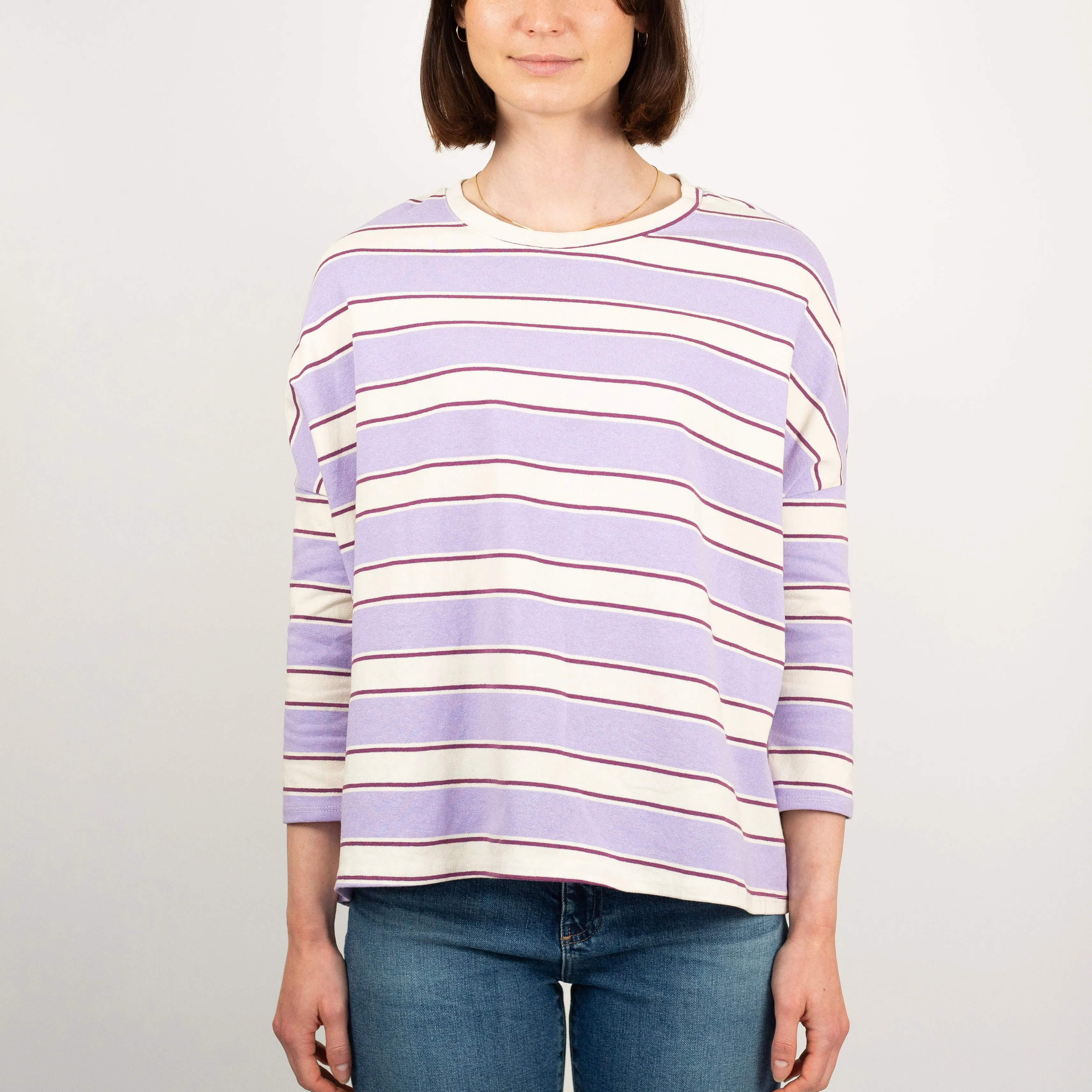 Striped 3/4 Sleeve Top