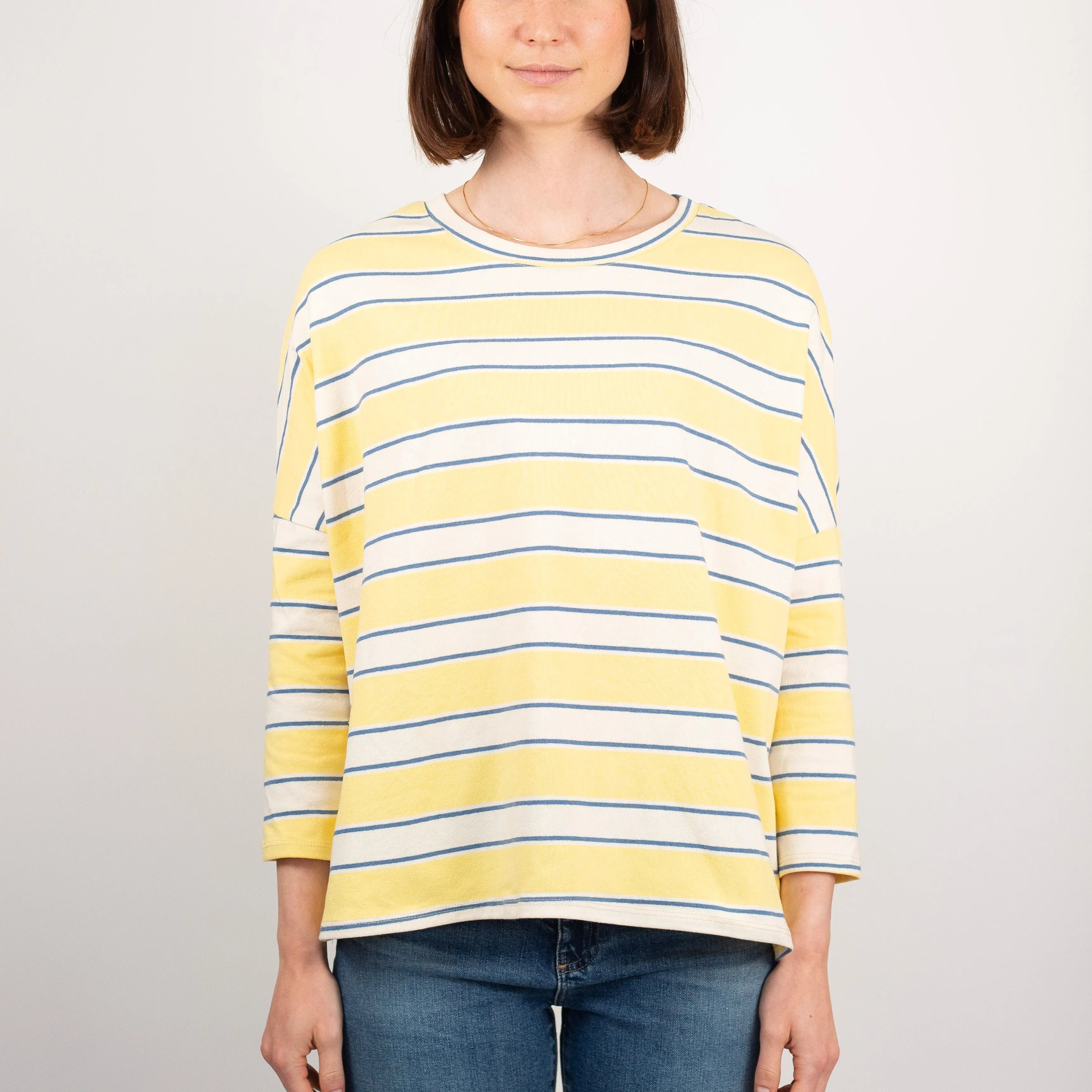 Striped 3/4 Sleeve Top