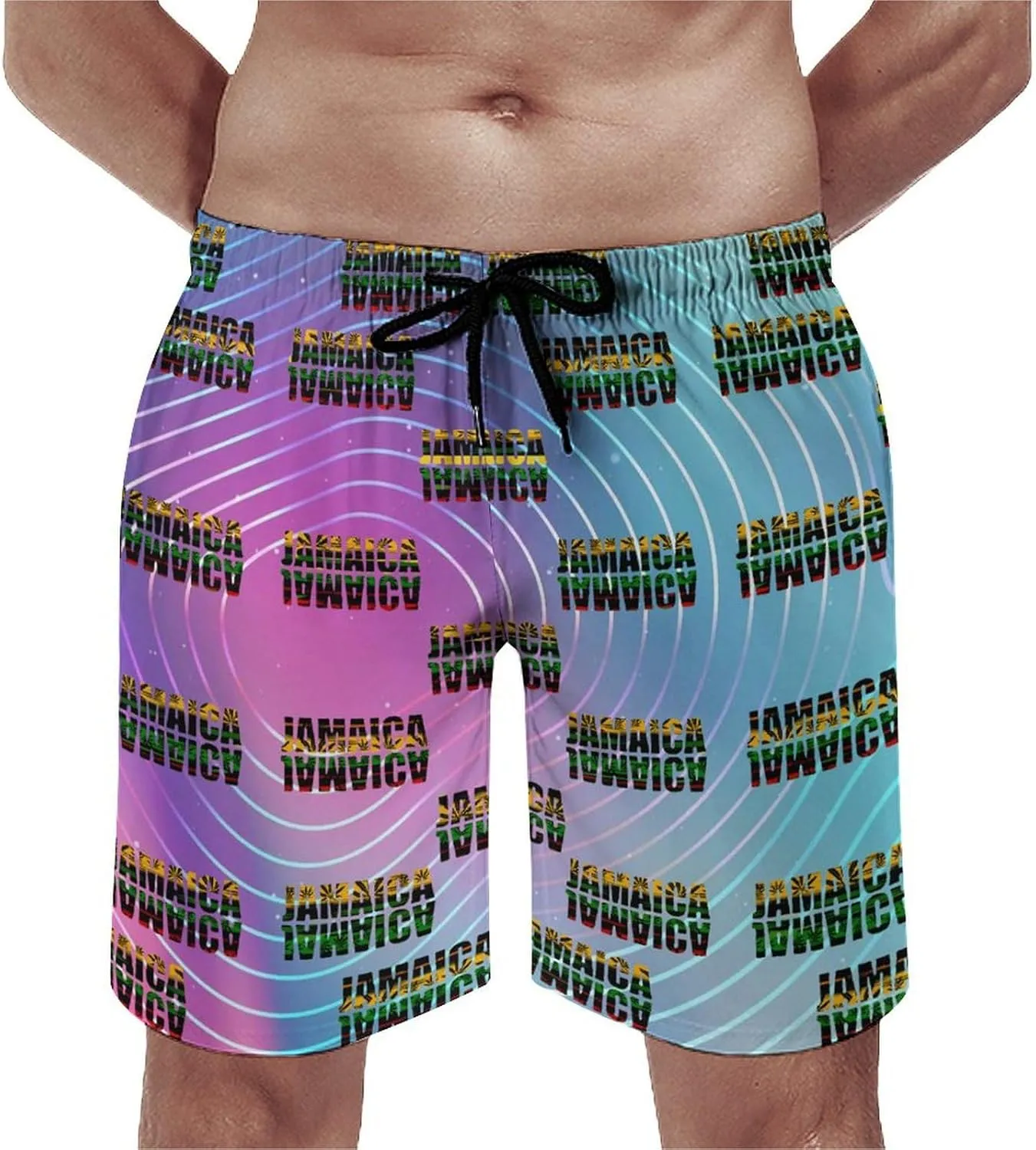 TAIZIYEAH Beach Pants for Men with Pockets Summer Short Swim Trunks Surf Short Board Short Soft
