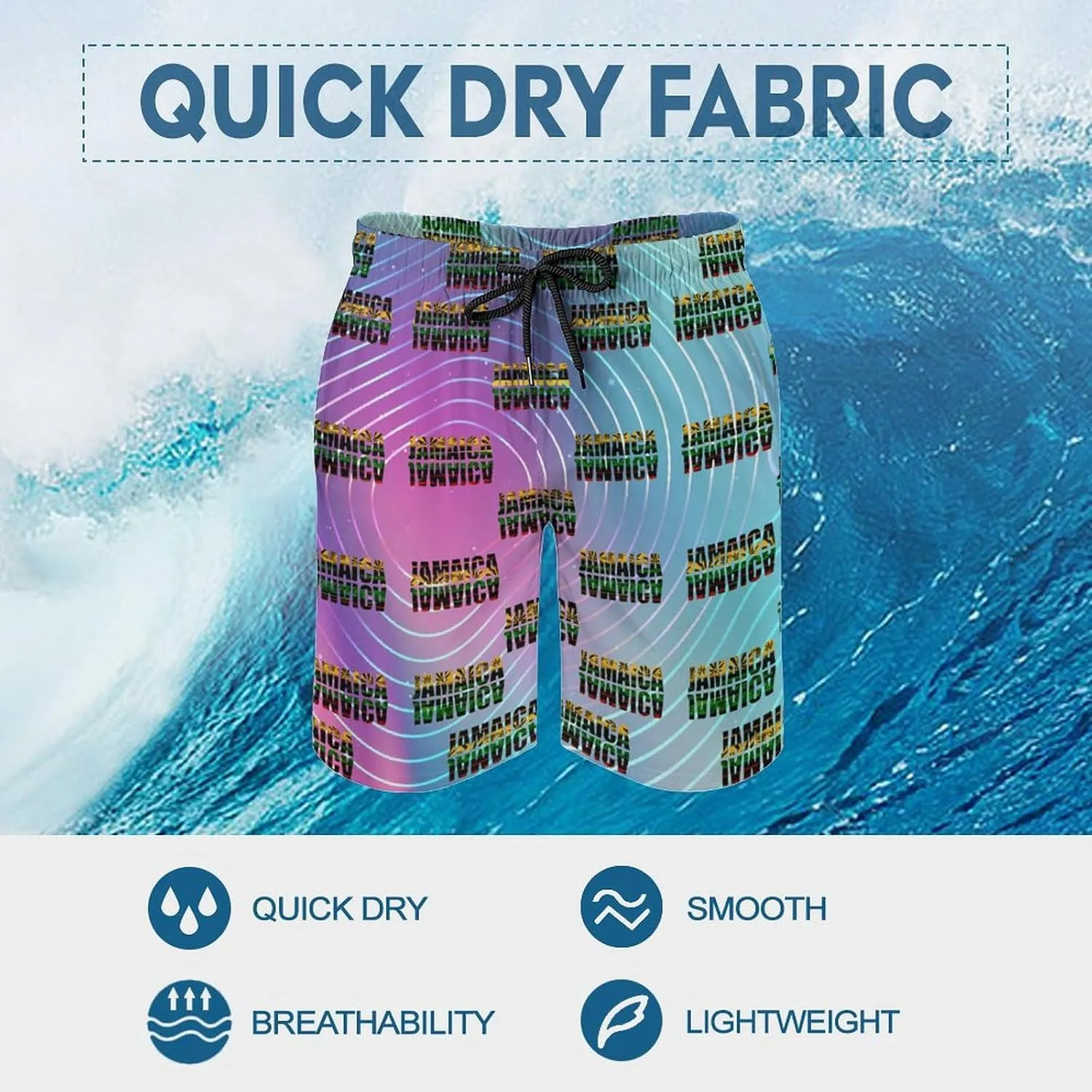 TAIZIYEAH Beach Pants for Men with Pockets Summer Short Swim Trunks Surf Short Board Short Soft