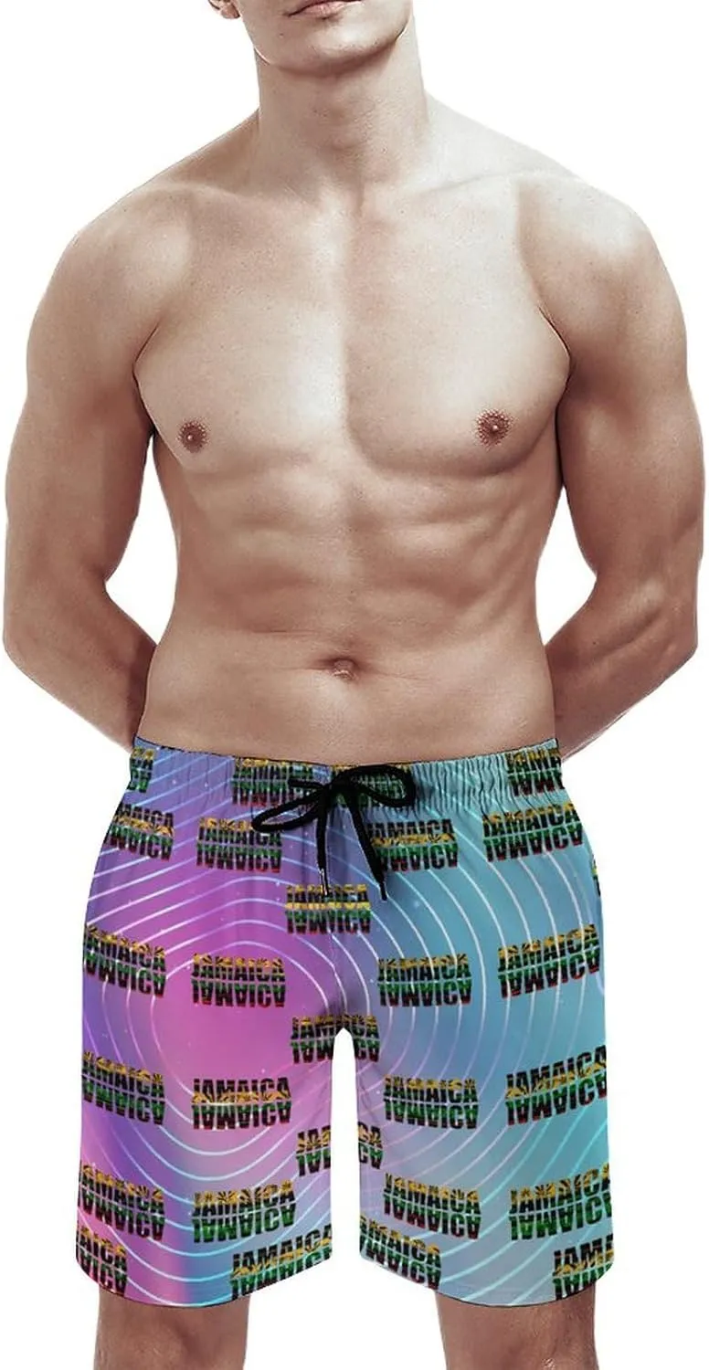 TAIZIYEAH Beach Pants for Men with Pockets Summer Short Swim Trunks Surf Short Board Short Soft