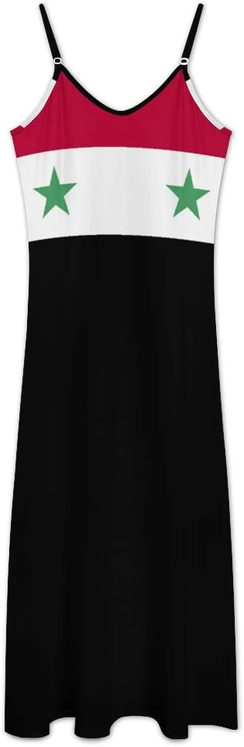 TAIZIYEAH Tanzania Flag Women 2025 Camisole Long Skirt with Pockets Casual Dress Sleeveless Dress with Designs