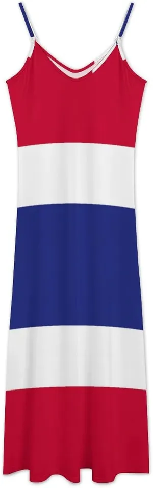 TAIZIYEAH Tanzania Flag Women 2025 Camisole Long Skirt with Pockets Casual Dress Sleeveless Dress with Designs