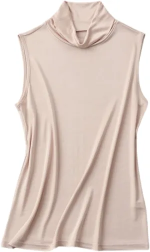 Tank Tops for Women,Mulberry Silk Sleeveless Layering Shirt, Lightweight Stretchy Undershirt,Loose Fit