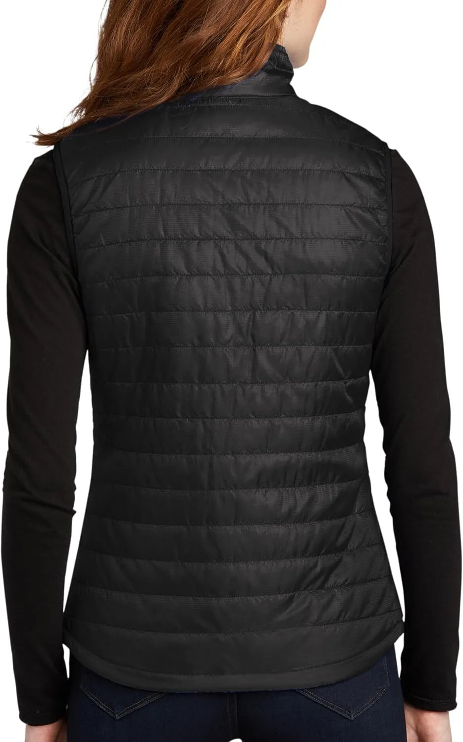 TEEAMORE Custom Embroidered Winter Vest for Women Add Your Text Personalized Embroidery Packable Puffer Sleeveless Puffy Vest