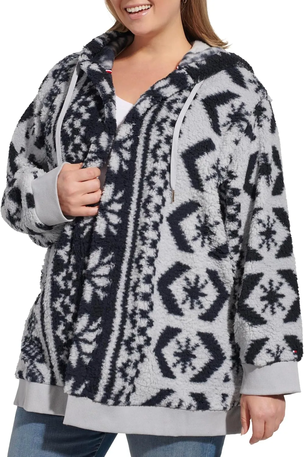Tommy Hilfiger Women's Flyaway Shrpa W/Hood