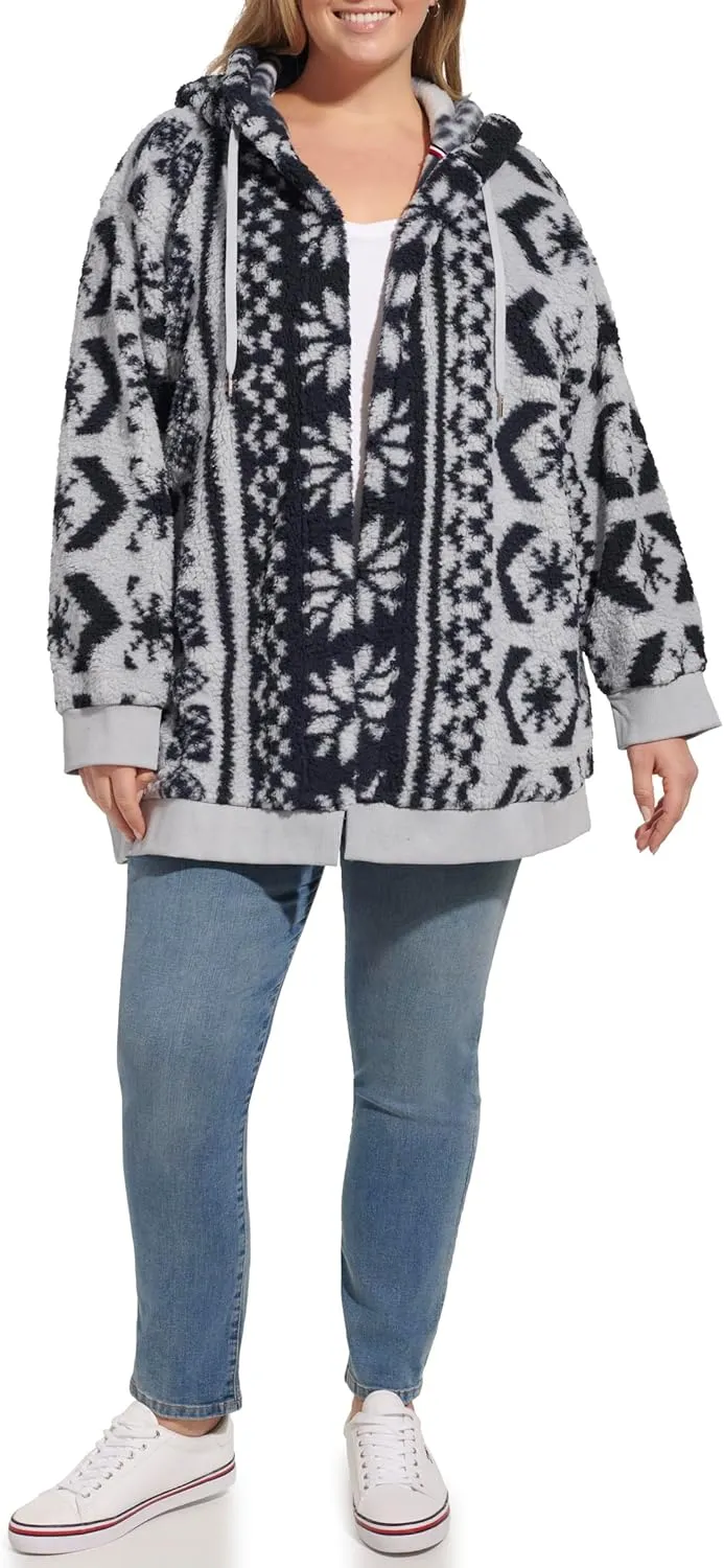 Tommy Hilfiger Women's Flyaway Shrpa W/Hood