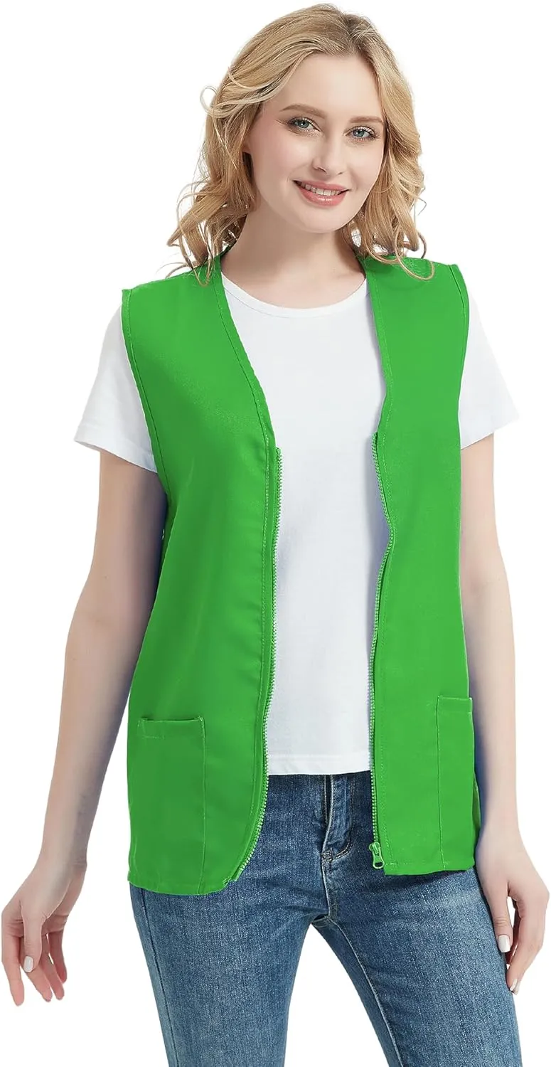TopTie 5 Pack Volunteer Vest Waiter Bartender Work Uniform, Supermarket Clerk Workwear