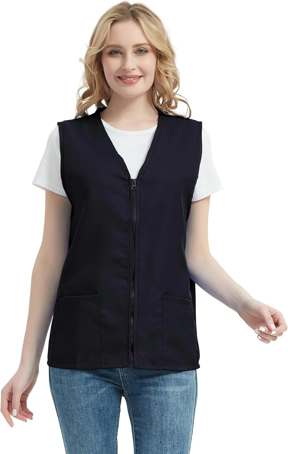 TopTie 5 Pack Volunteer Vest Waiter Bartender Work Uniform, Supermarket Clerk Workwear