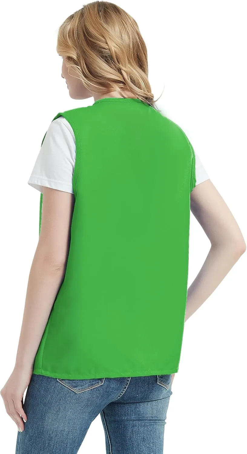 TopTie 5 Pack Volunteer Vest Waiter Bartender Work Uniform, Supermarket Clerk Workwear