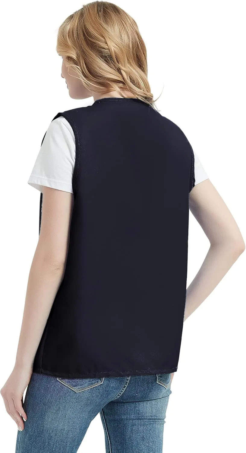 TopTie 5 Pack Volunteer Vest Waiter Bartender Work Uniform, Supermarket Clerk Workwear