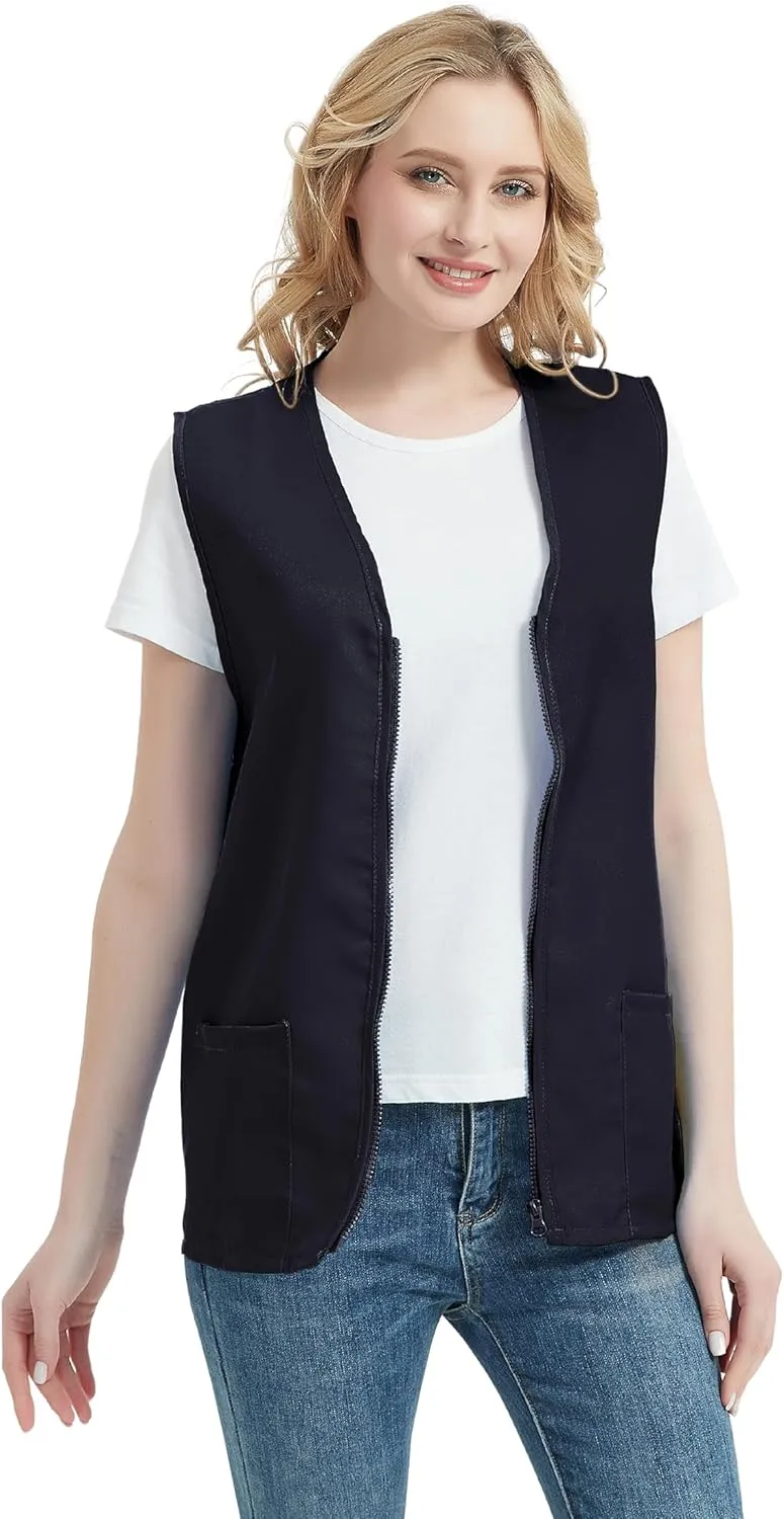 TopTie 5 Pack Volunteer Vest Waiter Bartender Work Uniform, Supermarket Clerk Workwear