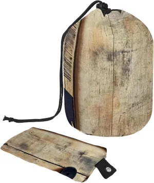 Travel Cosmetic Bags bucket Makeup Bag, Hockey Stick Puck on Wood 22 Women Portable Foldable Cases, Multifunctional Toiletry Bucket Bags Round Organizer Storage