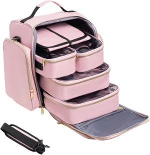 Travel Toiletry Bag Cosmetic Bag with Handle Toiletries Accessories Makeup Case Travel Organizer for Hair Tools Brushes Women