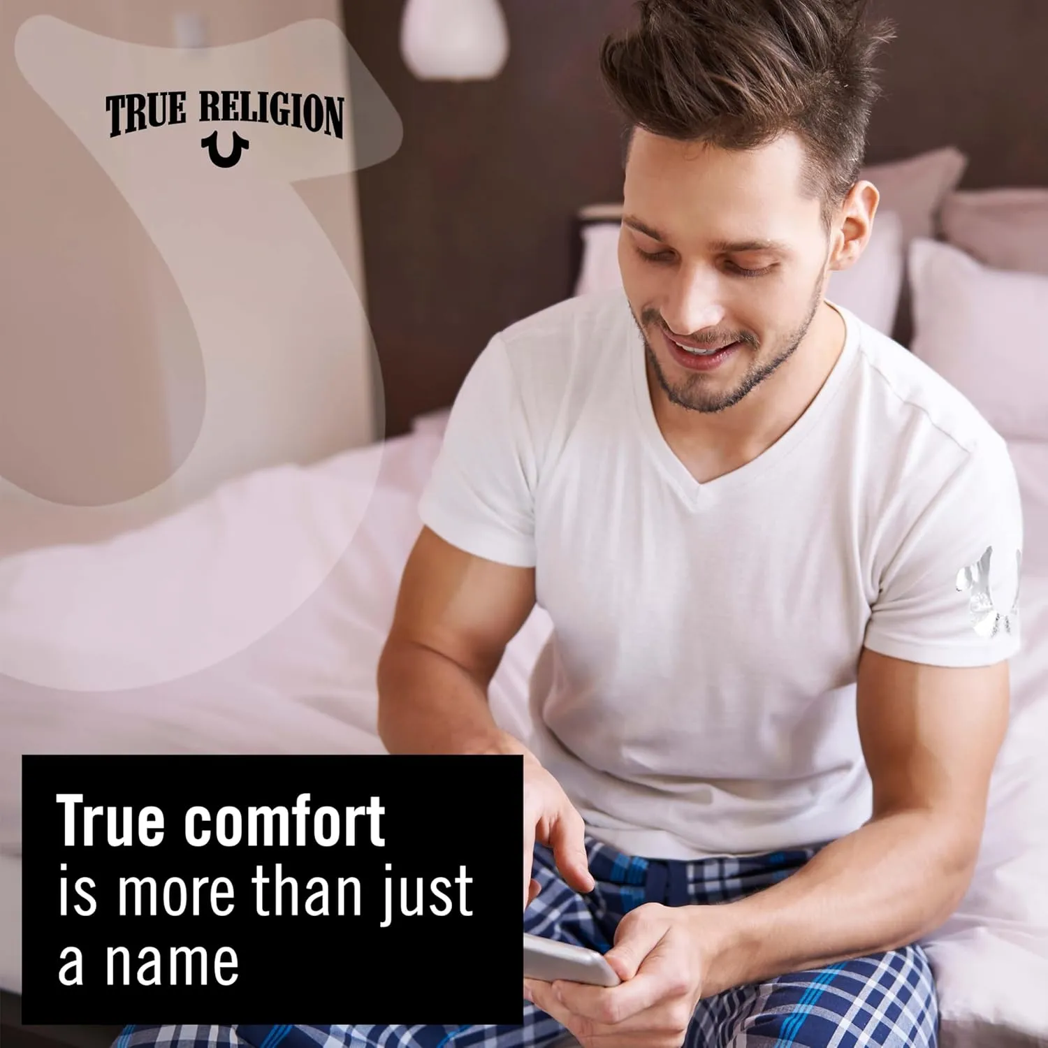 True Religion Mens Undershirts 4 Pack Mens Lightweight Mens Undershirt, 100% Cotton