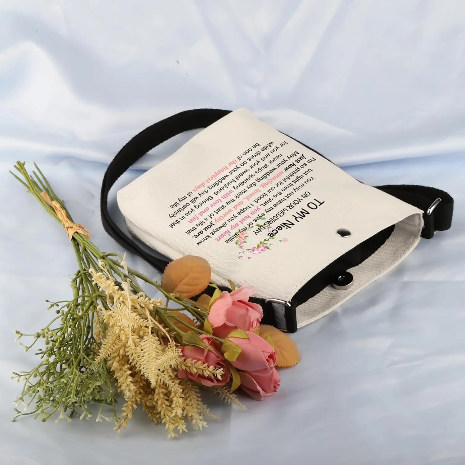 VAMSII Niece Wedding Gift Cosmetic Bag for Bride on Her Wedding Day