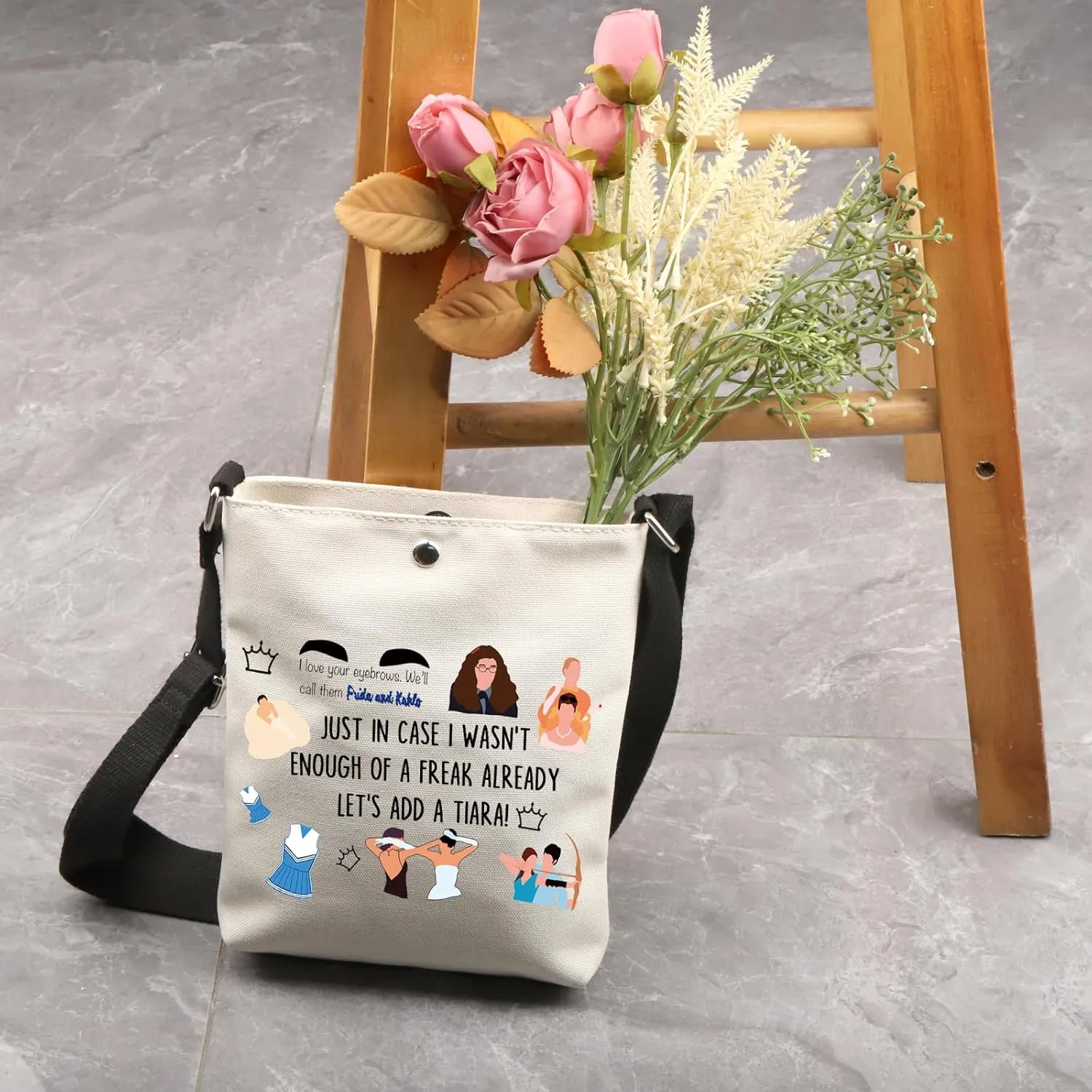VAMSII Princess Movie Diaries Makeup Bag Movie Lover Gifts Princess Cosmetic Pouch Movie Fan Gifts(DiariesBag1)