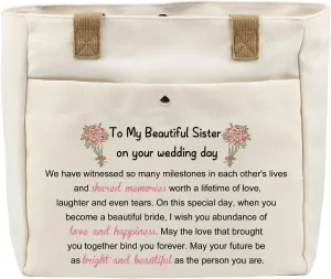 VAMSII Sister Wedding Makeup Bag - Bride Gift for Wedding Day & Bridal Shower