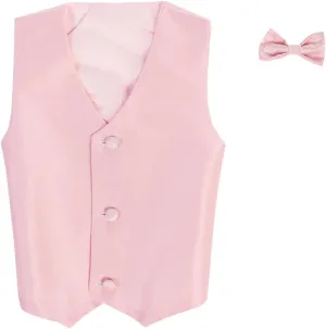 Vest and Clip On Bowtie set - Multiple Colors - Baby Infant Toddler Boys Tween Sizes