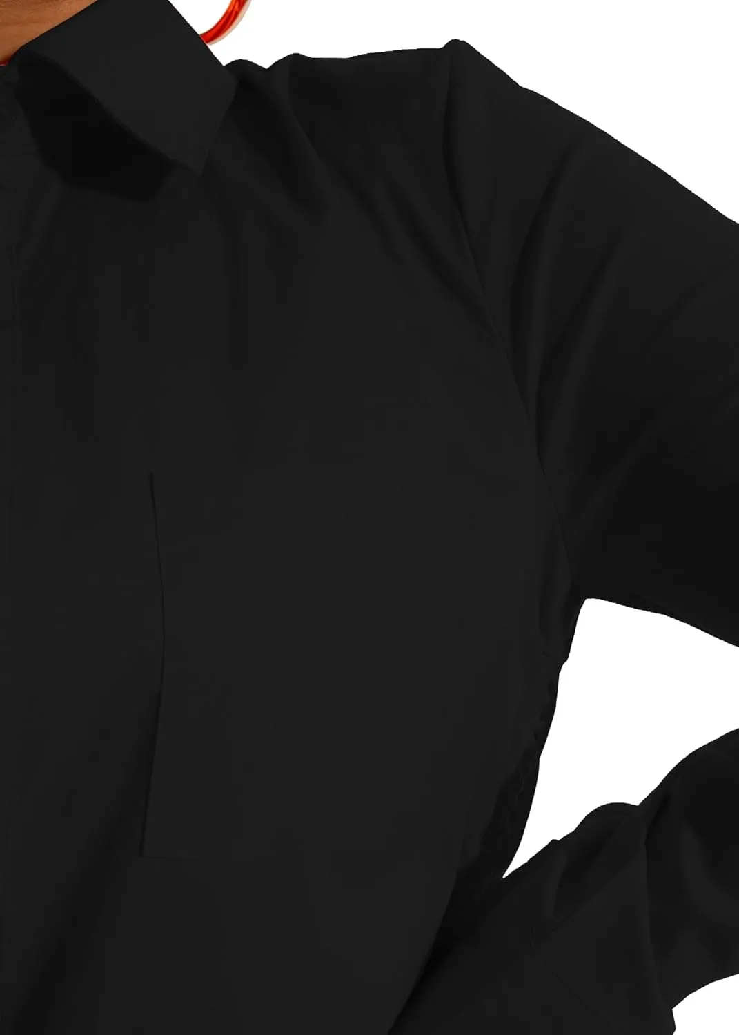 Women's Casual Long Sleeve Button Down Shirts Mini Dress Sexy V Neck T-Shirts Tops Loose Collar Long Blouse Wrap Dress