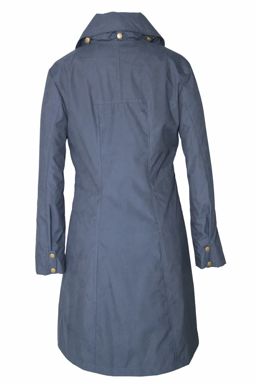 Women's Hidden Hood Long Trench Coat