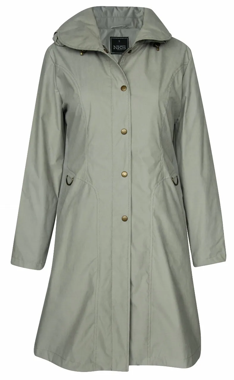 Women's Hidden Hood Long Trench Coat