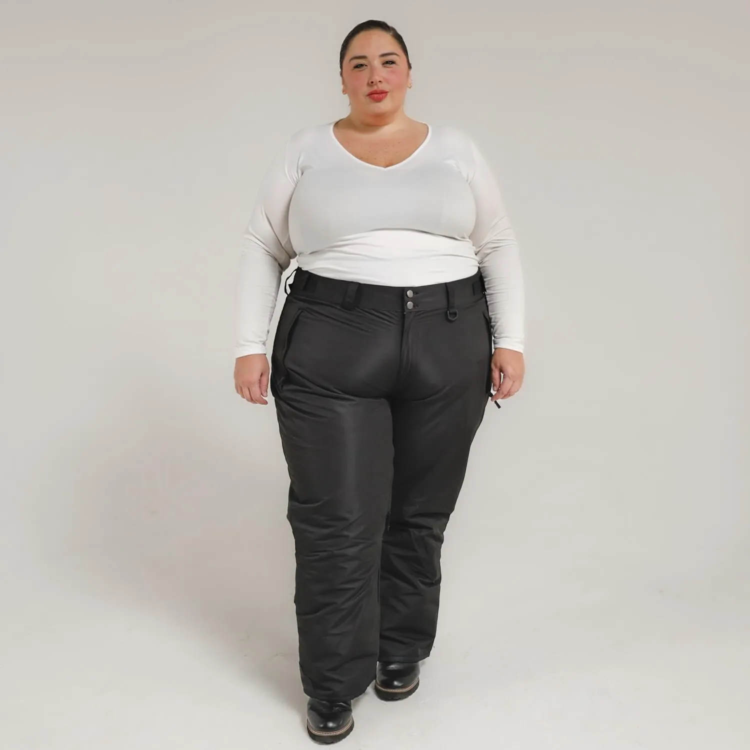Women's Insulated Plus Size Snow Skiing Pants 1X-6X Short Regular and Tall Waterproof Ski Snowboard