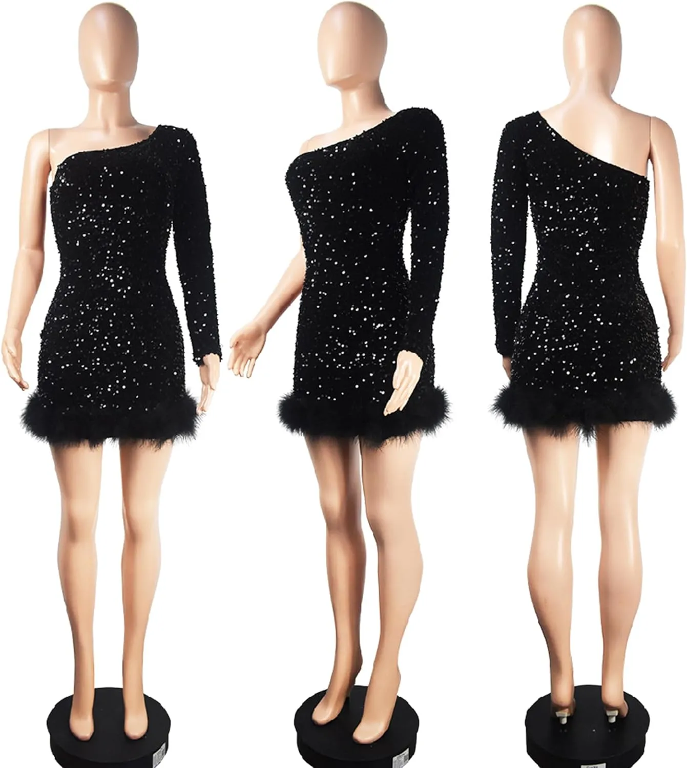 Women's Sexy Elegant Sparkly Rhinestone Sequins Birthday Party Club Night Outfit Prom Dress Evening Gowns