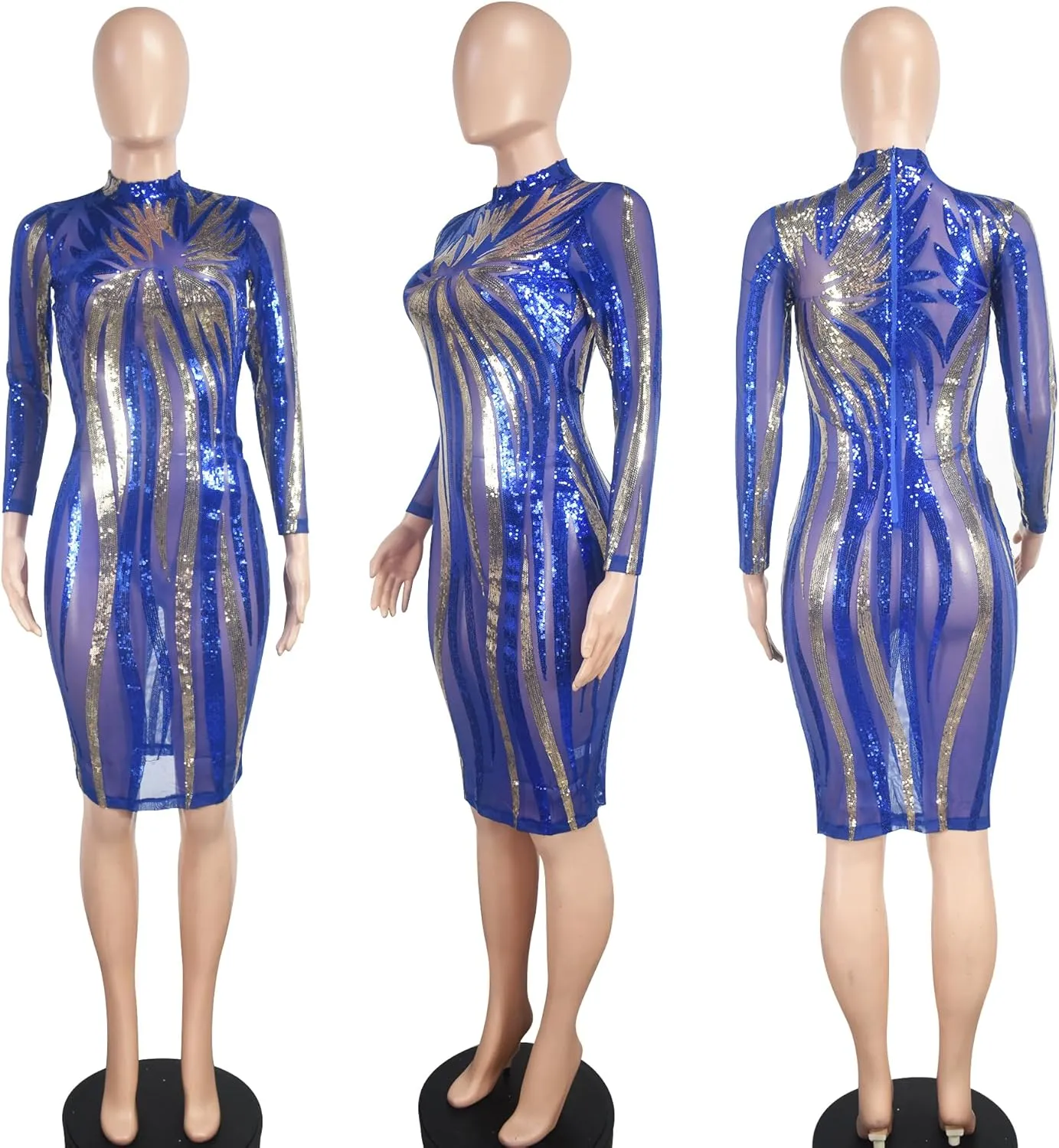 Women's Sexy Elegant Sparkly Rhinestone Sequins Birthday Party Club Night Outfit Prom Dress Evening Gowns