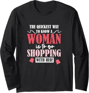 Women's Shopping Style Shop Fashion Dating Beautiful Garment Bag Long Sleeve T-Shirt
