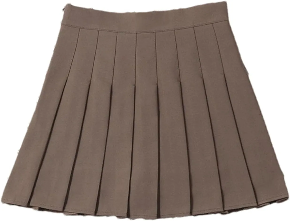 Women's Summer High Waist Mini Pleated Skirt  School Girl Uniform Skirt Casual Tennis Skirts