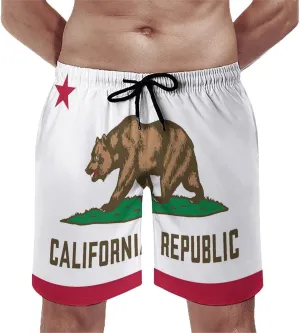 Zakqeik American-Flag Summer Mens Swimtrunks Workout Shorts Running Pants with Pockets