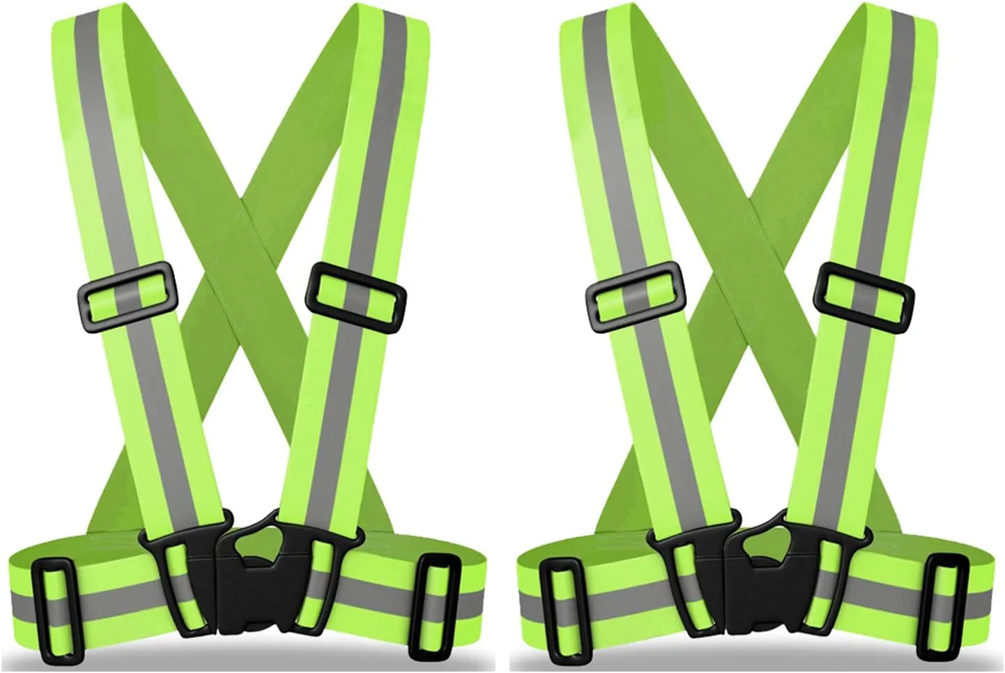 ZOJO Kids Reflective Vest 2pcs | Lightweight, Adjustable | for Running,Cycling