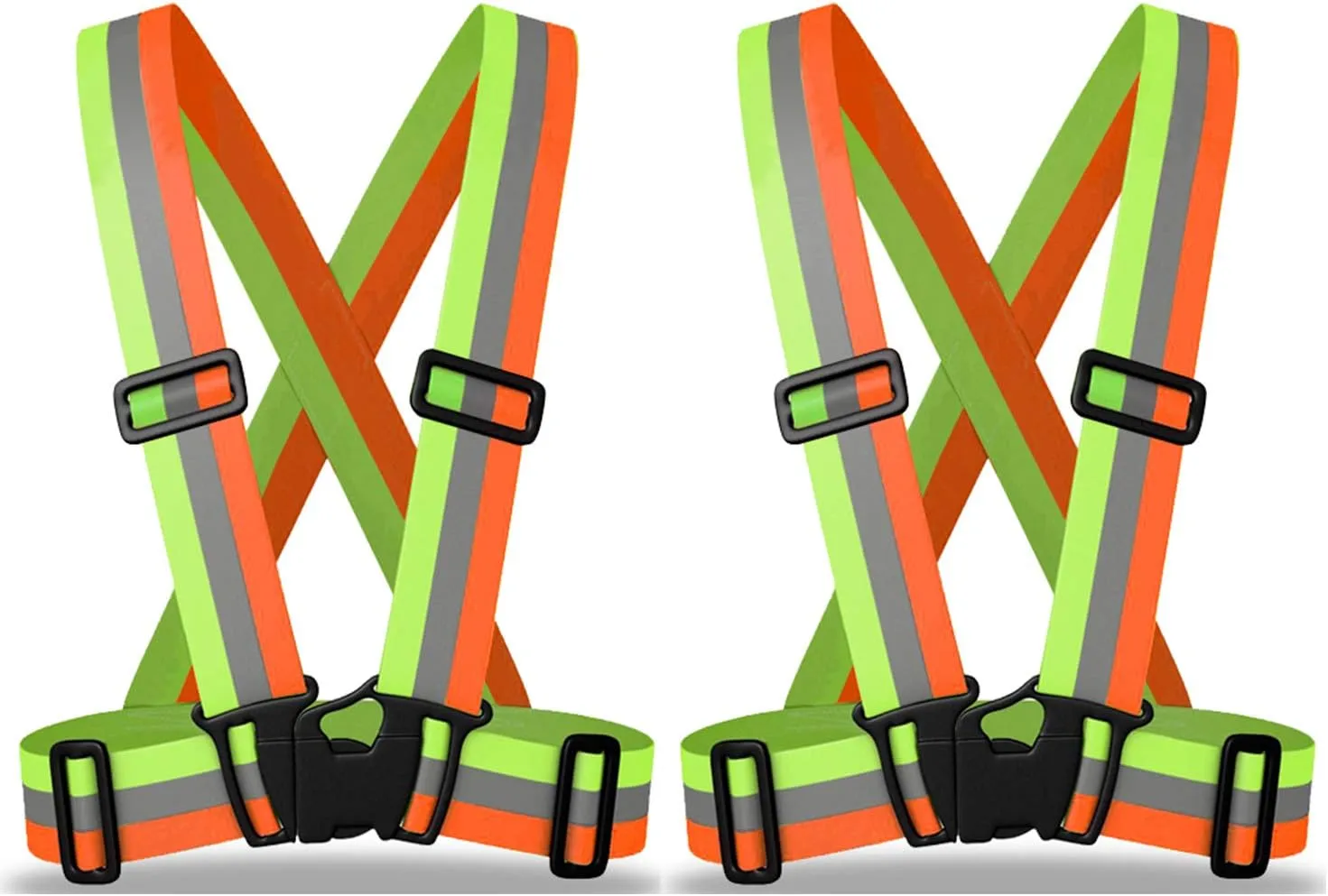 ZOJO Kids Reflective Vest 2pcs | Lightweight, Adjustable | for Running,Cycling